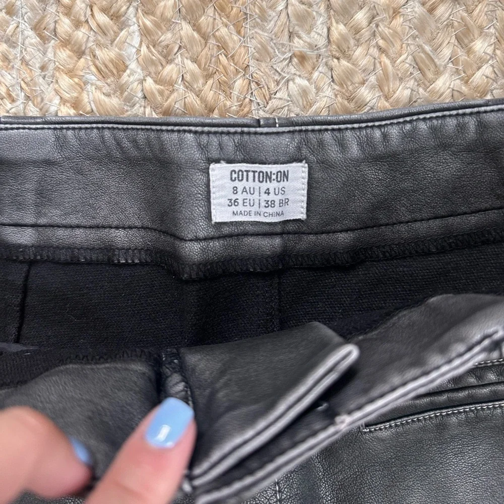 Faux Leather Mini Skirt - Picture 3 of 3